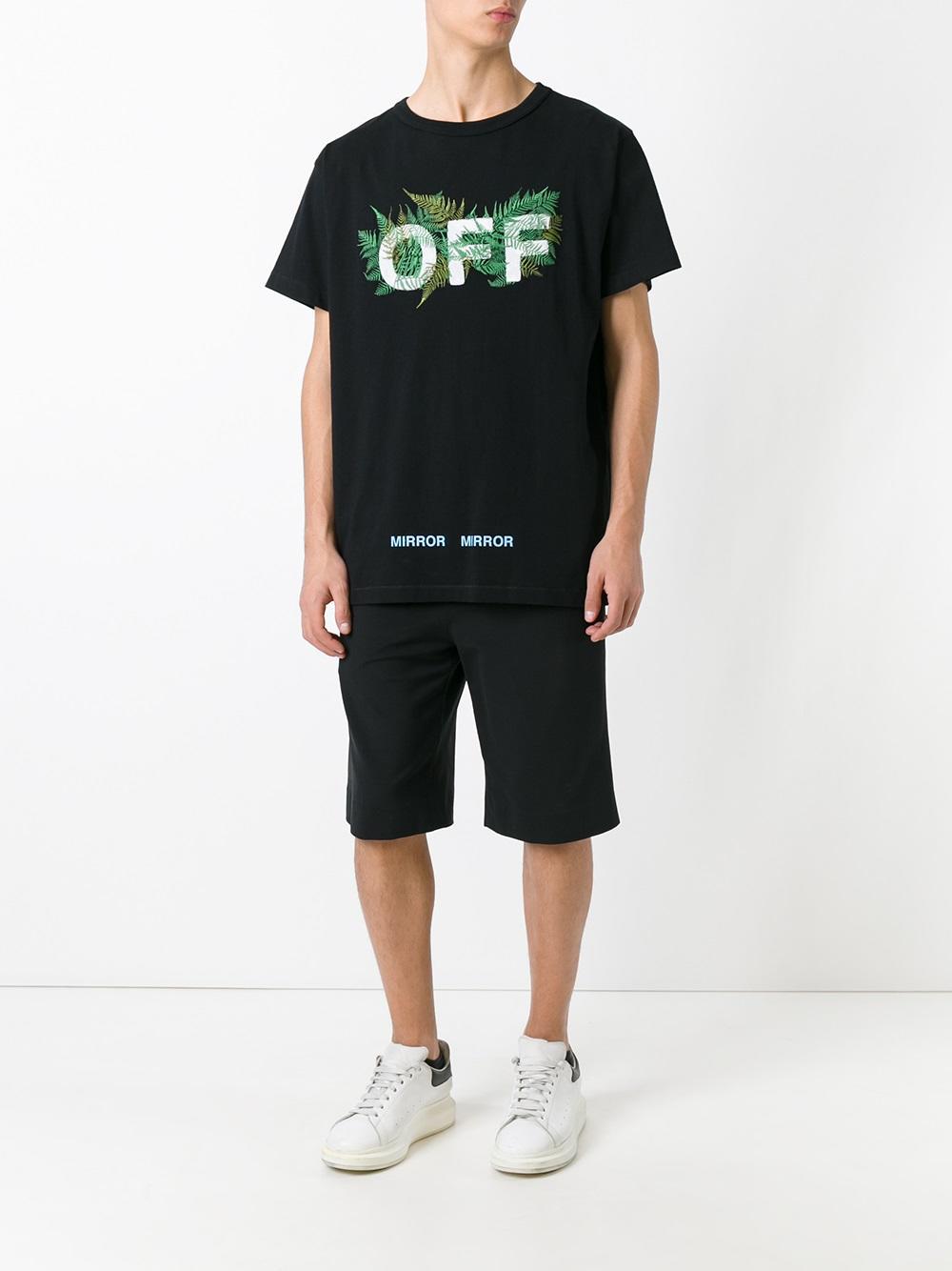 off white leaf tee