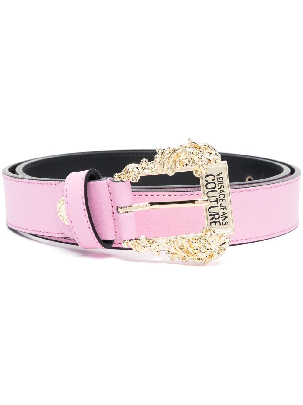 Versace Jeans Couture Logo-detail Leather Belt in Pink | Lyst