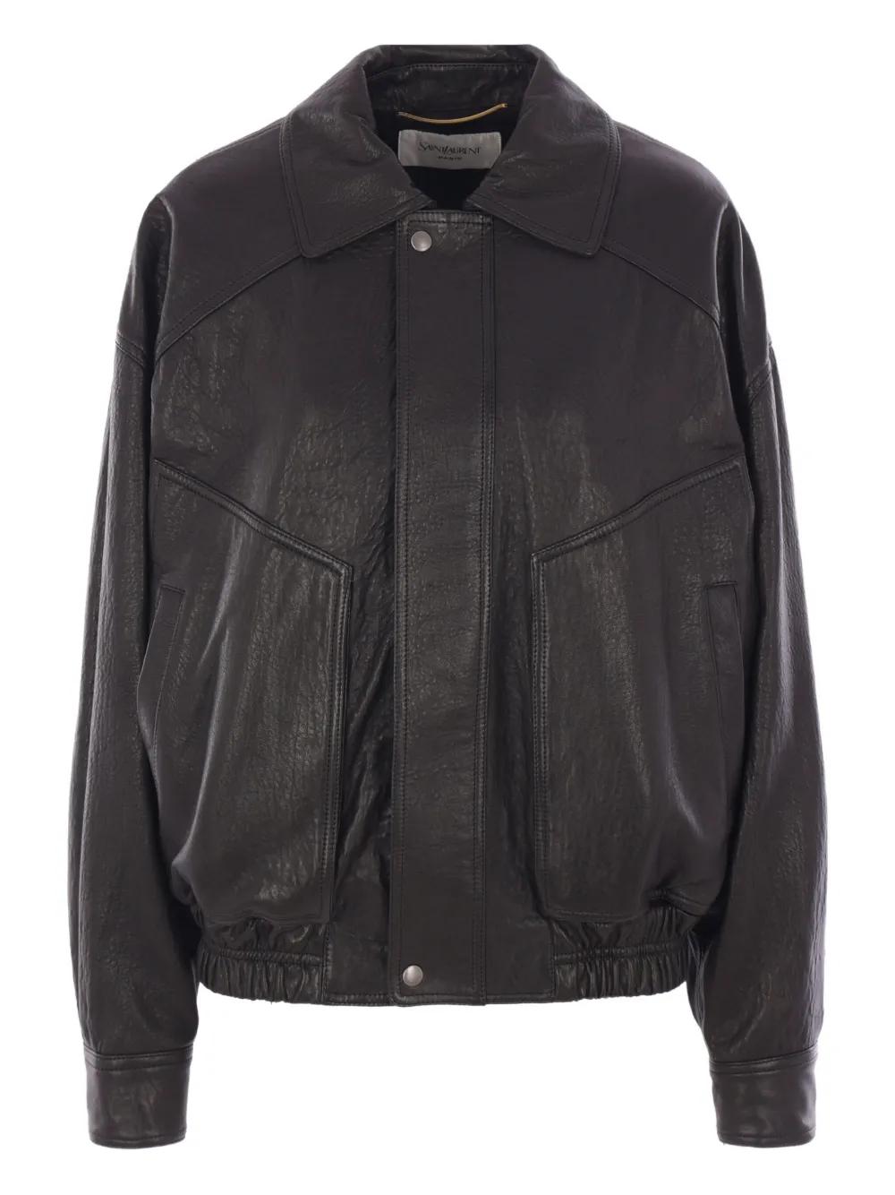 ジャケット SAINT LAURENT Black Nappa Leather Jacket saint-laurent-black-Nappa-