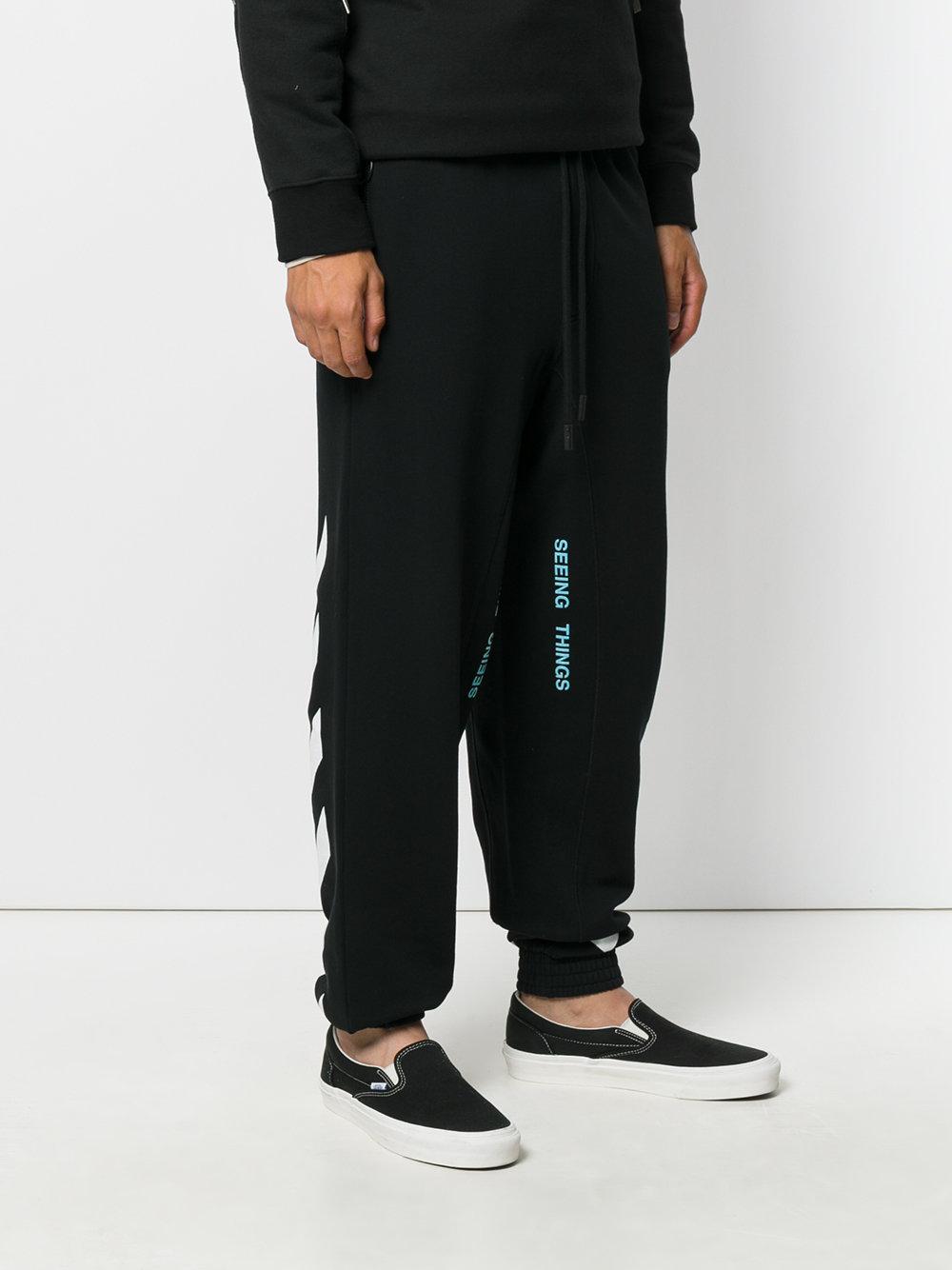 Off-White c/o Virgil Abloh Seeing Things Track Pants in Black for Men | Lyst