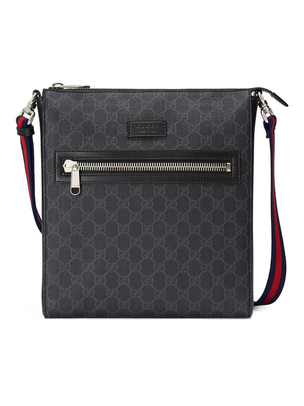Gucci Canvas GG Supreme Messenger Bag in Black for Men - Save 6% - Lyst