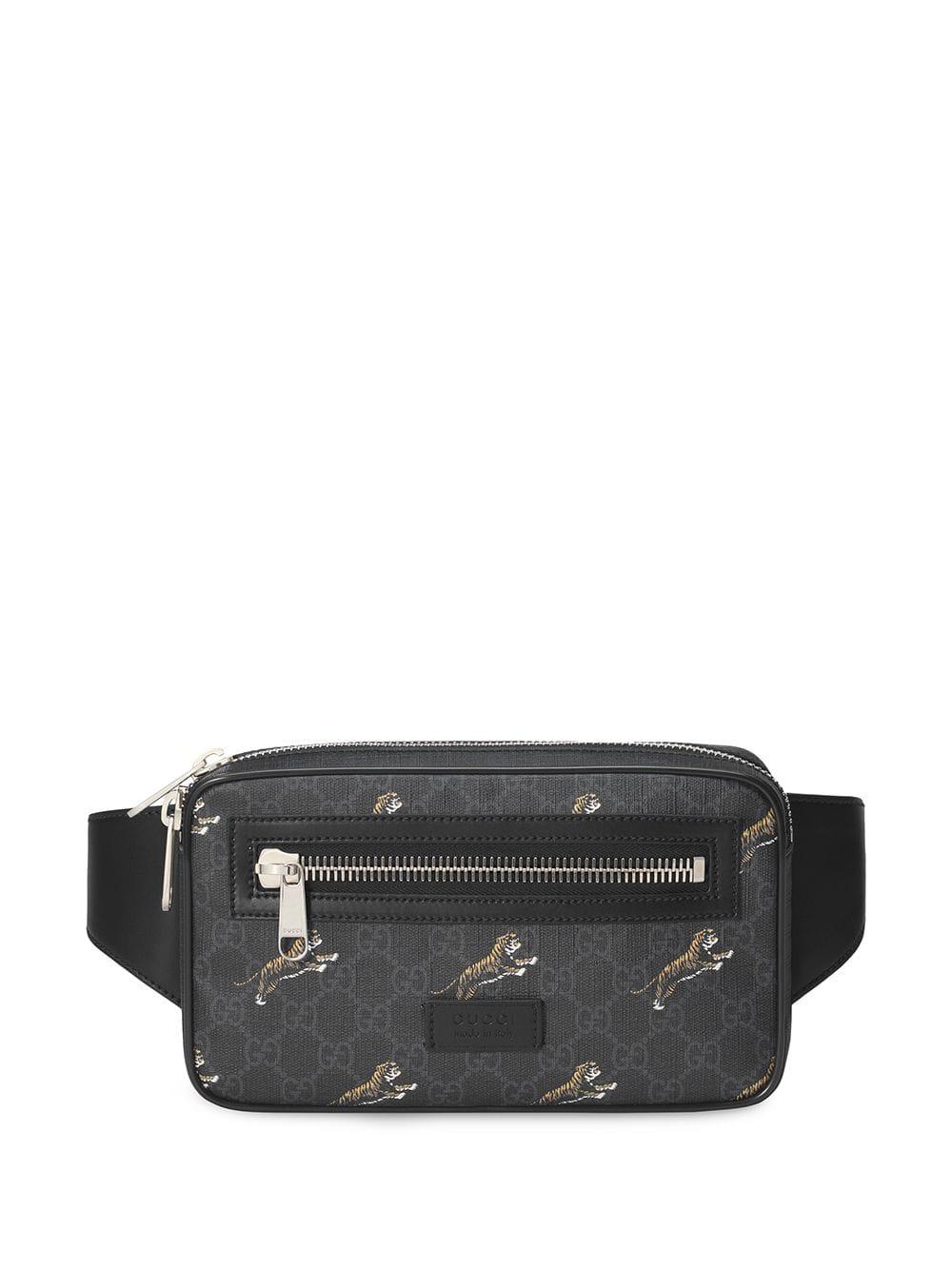 Gucci Bestiary Belt Bag With Tigers in Black for | Lyst