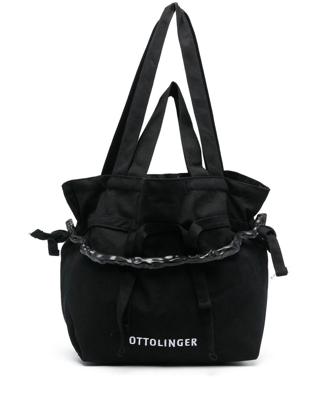 OTTOLINGER Logo-print Tote Bag in Black | Lyst