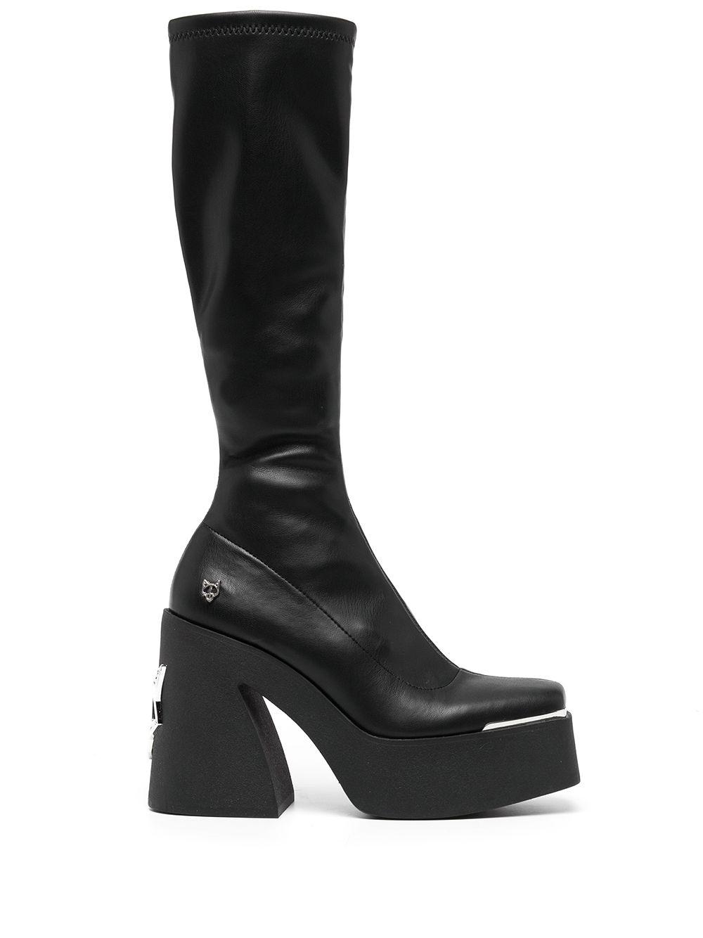 Naked Wolfe Impact Chunky-heel Boots in Black | Lyst