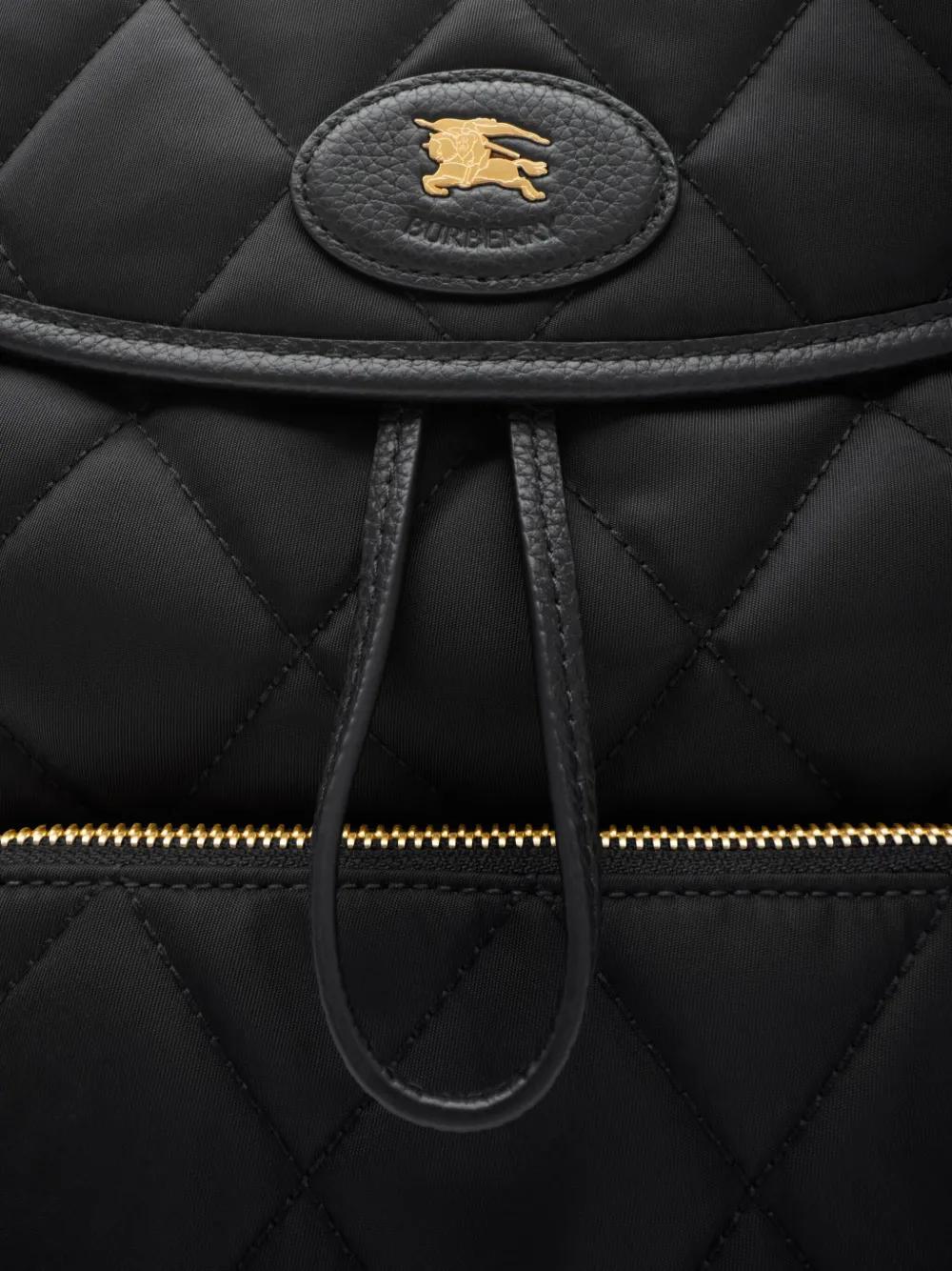 Burberry Quilted Backpack With Leather Trim in Black Lyst UK - Main Image