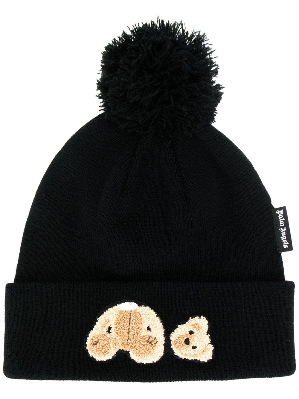 Palm Angels Wool Teddy Bear Bobble Hat 