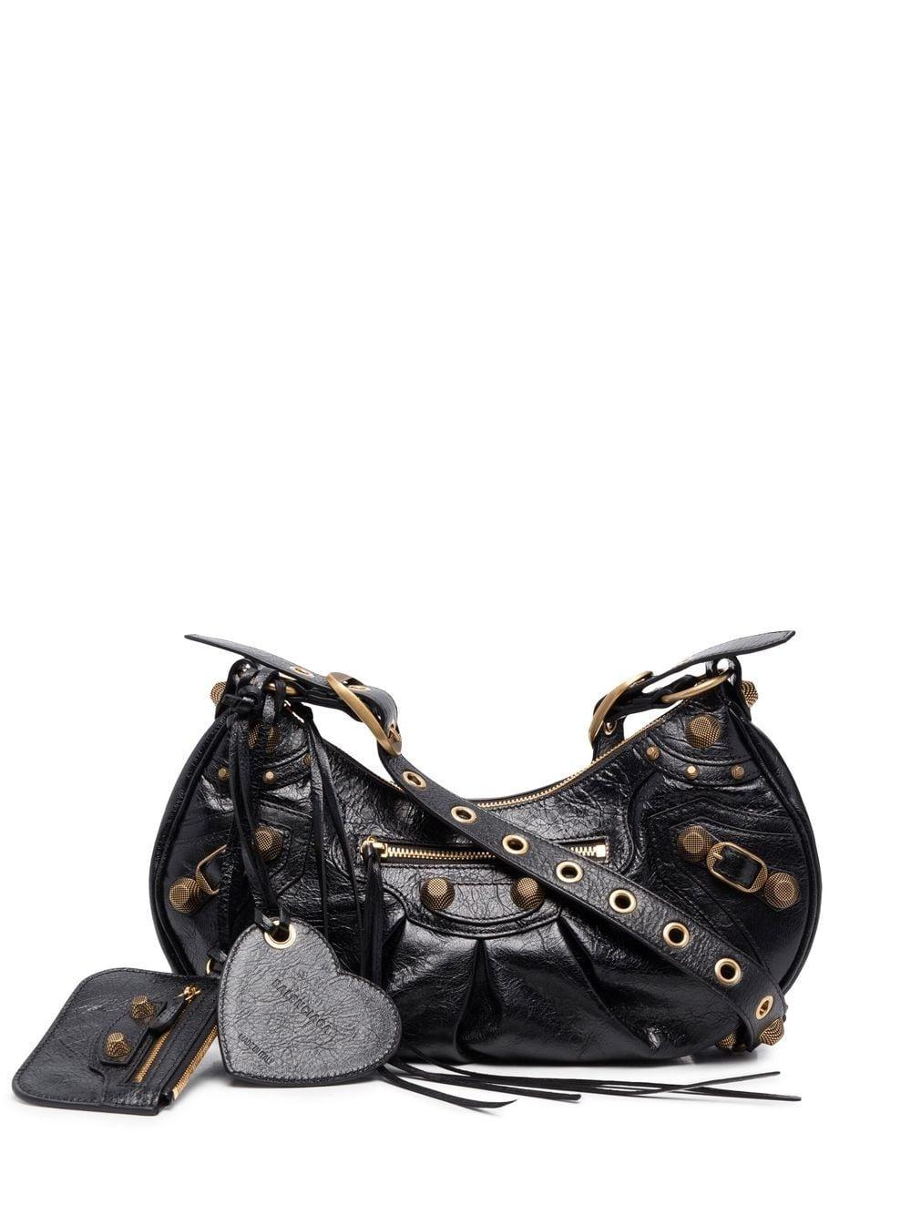 Balenciaga Leather Le Cagole Shoulder Bag in Black | Lyst UK