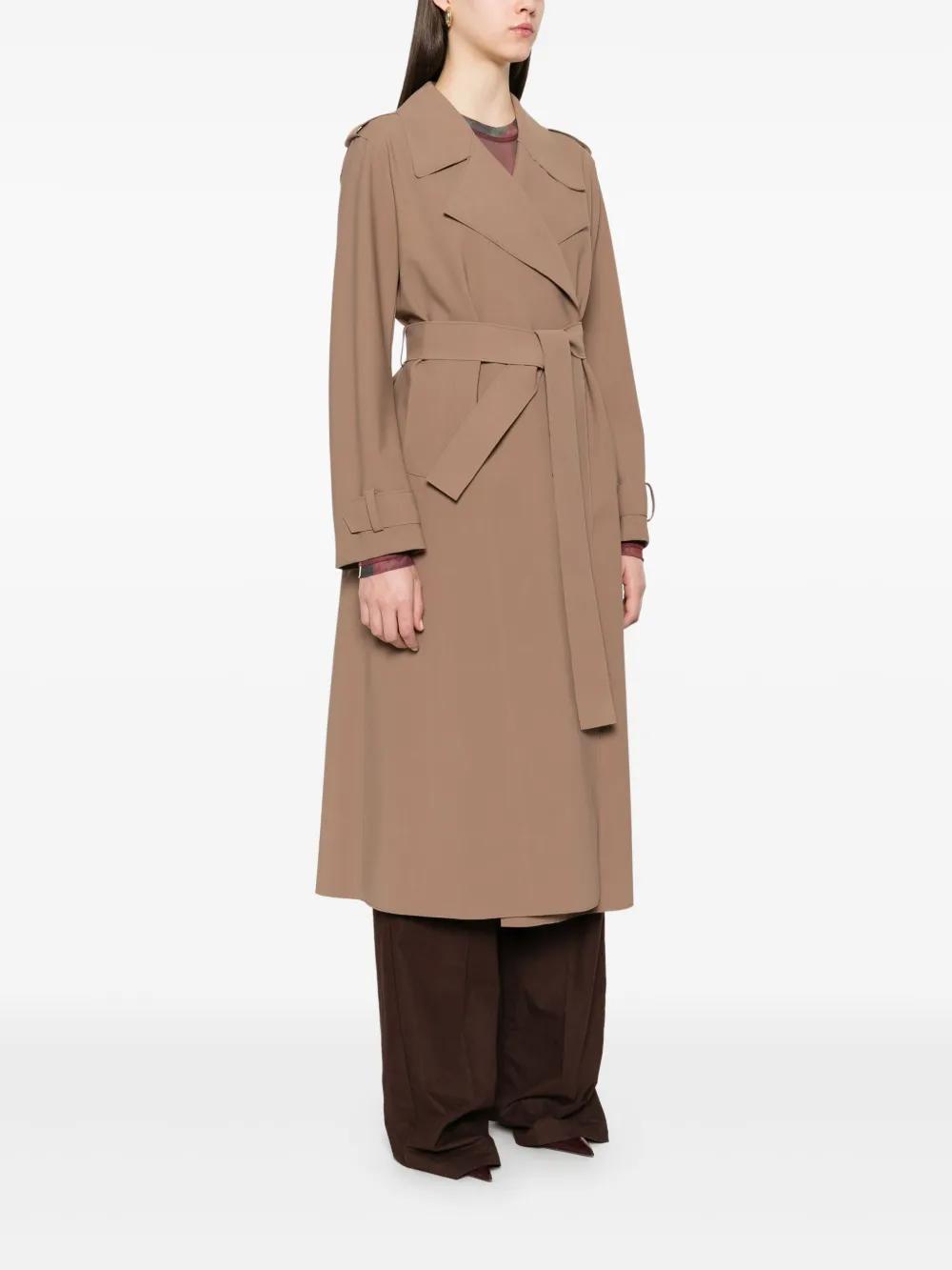 トレンチコート Harris Wharf London WOMEN LONG TRENCH SCUBA (A1277PJT 430) Harris Wharf London Scuba Trench Coat | Neutrals | FARFETCH