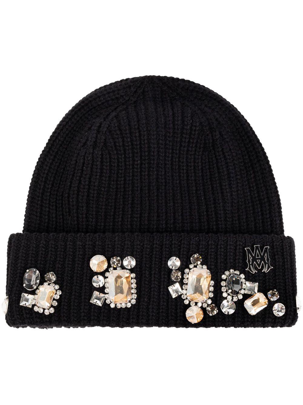 Amiri Chunky Crystal Beanie Hat in Black for Men | Lyst