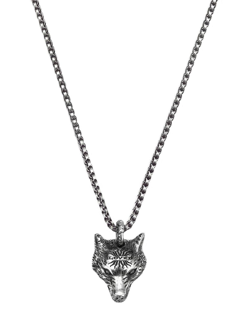 Gucci Anger Forest Wolf Head Necklace 