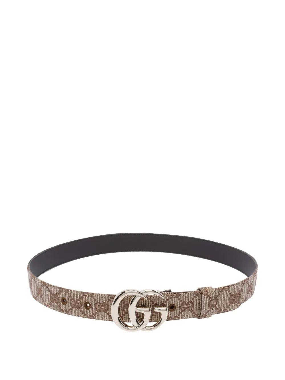 GUCCI ベージュ GGパターン ベルト レディース GG belt with oval buckle in beige GG fabric | GUCCI® US