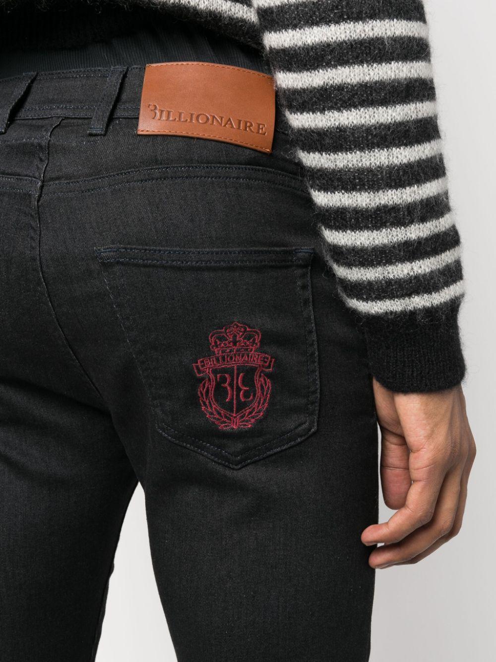 Billionaire Low-rise Straight-leg Jeans in Black for Men | Lyst