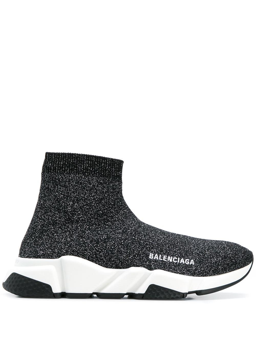 balenciaga men's toe knit high top sneakers