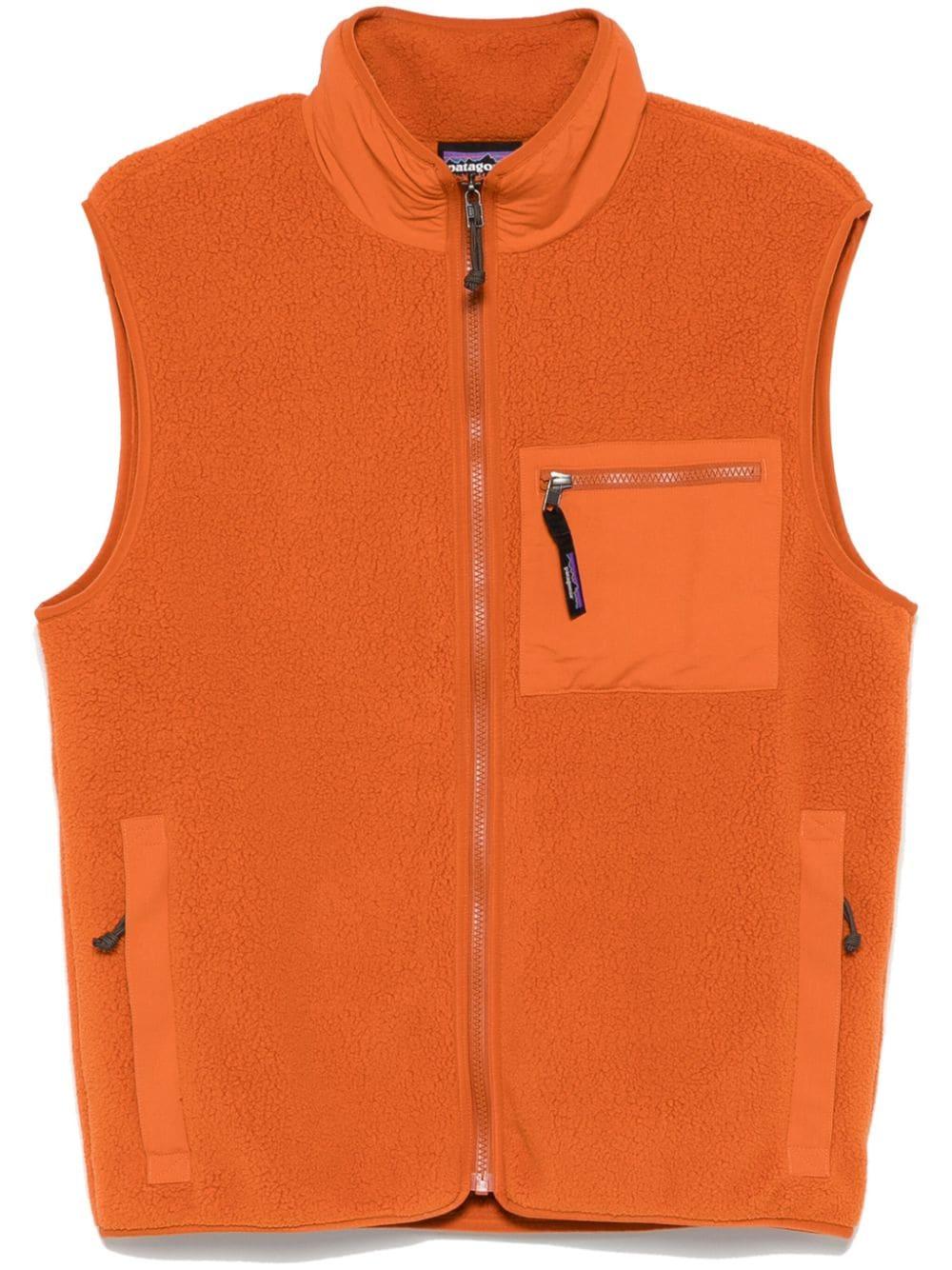Patagonia Synchilla-Fleece Gilet in Orange for Men | Lyst