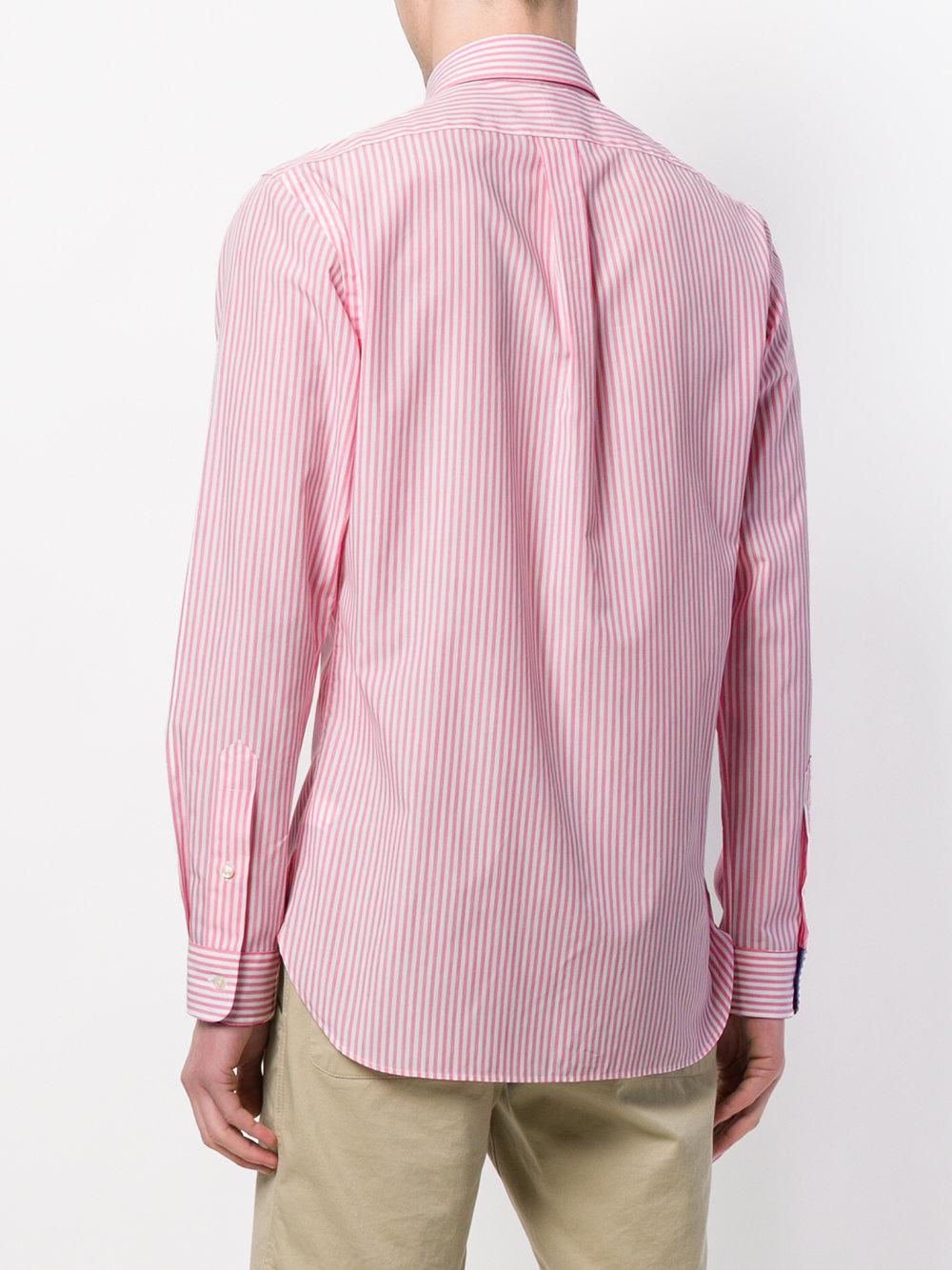 Polo Ralph Lauren Cotton Pinstripe Shirt in Red for Men - Lyst