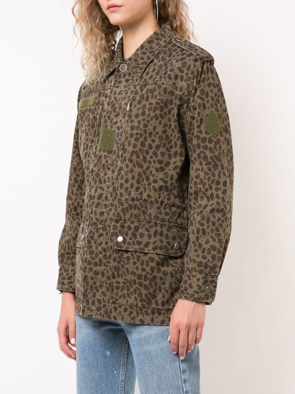 leopard print military jacket