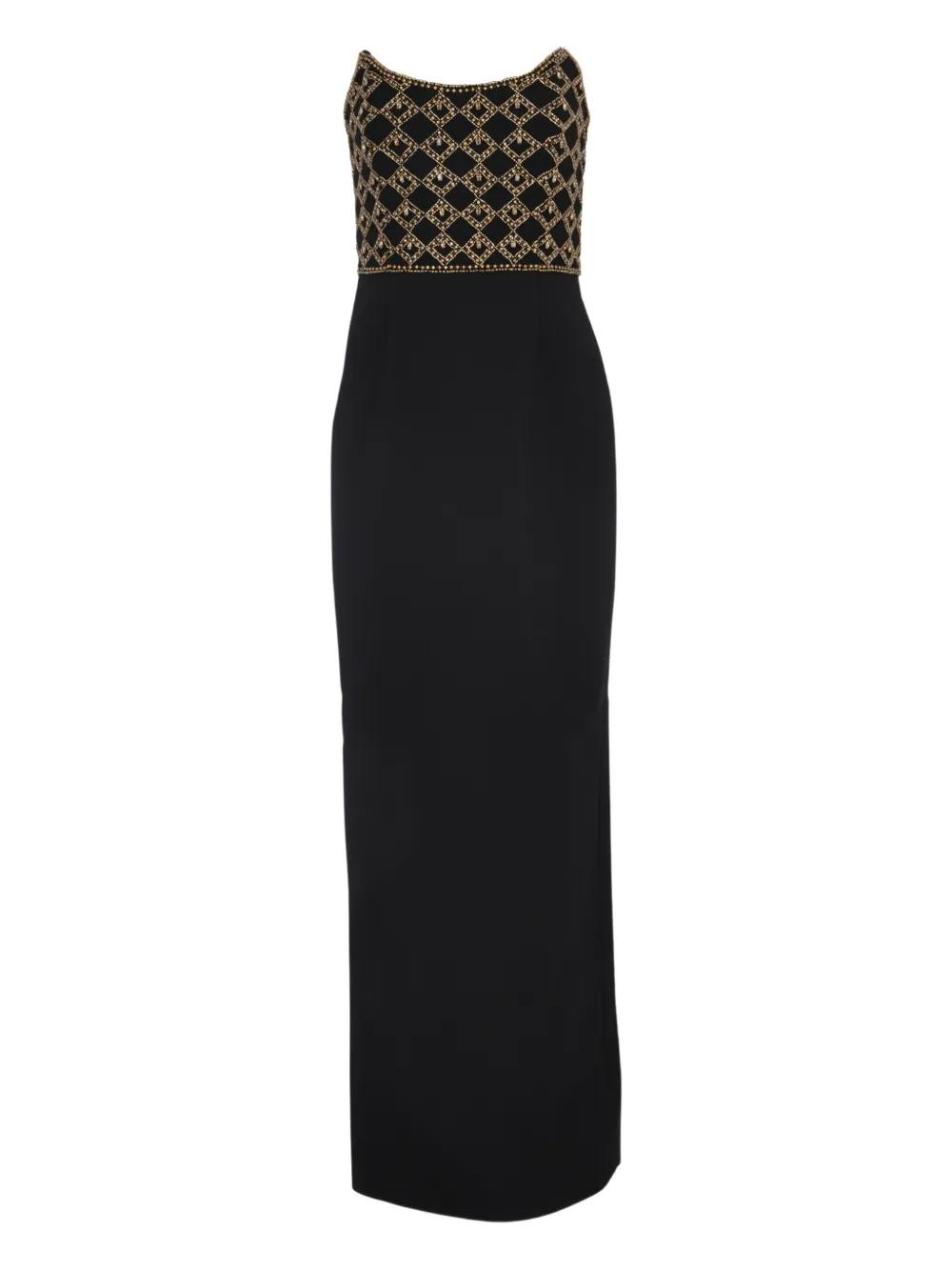 rebecca vallance black and gold dress Rebecca Vallance