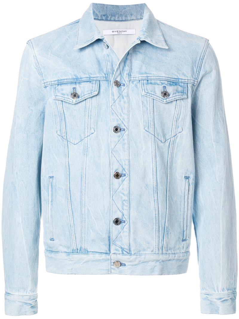 Givenchy Logo Print Denim Jacket in 