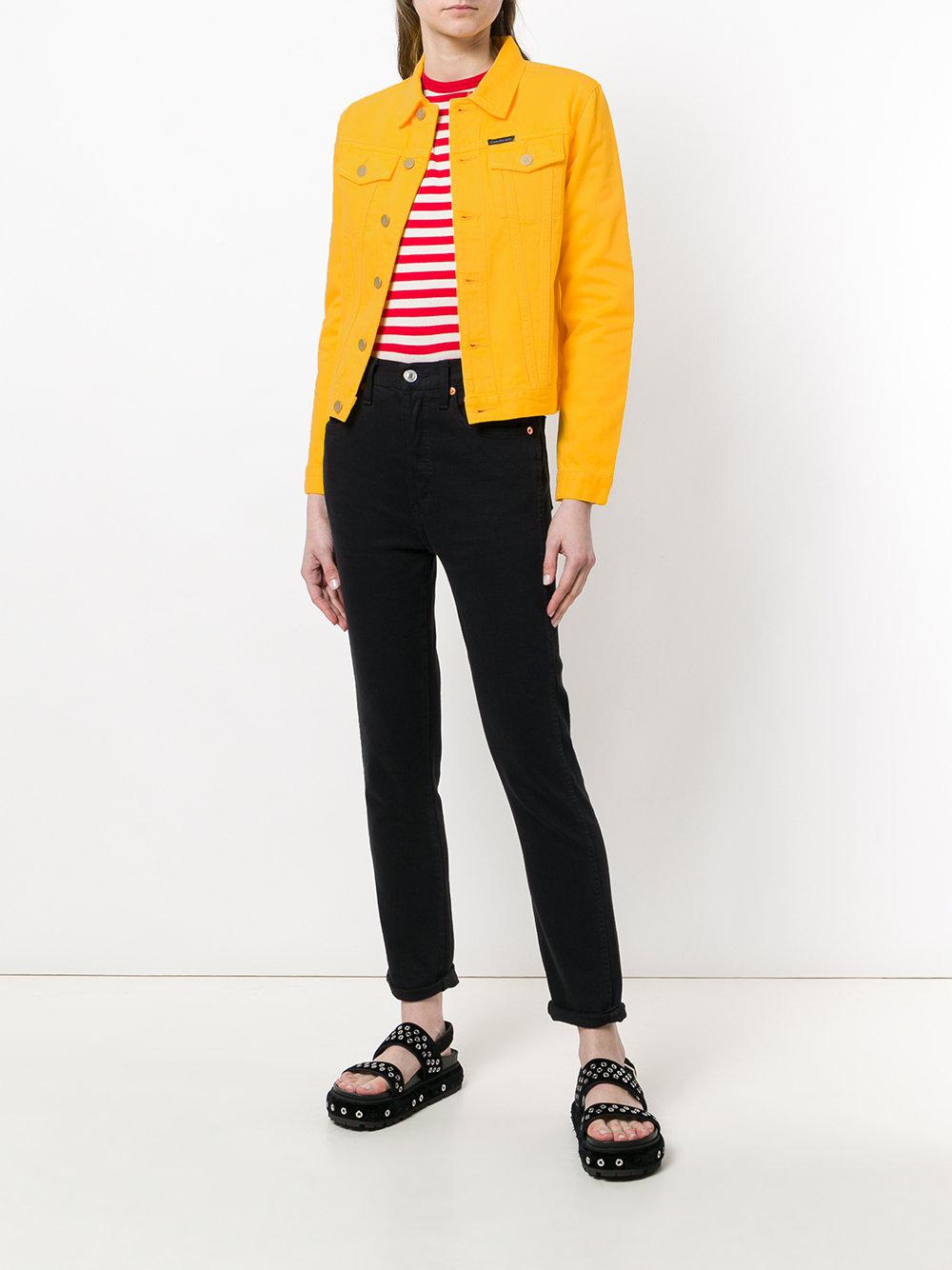 Calvin Klein Classic Denim Jacket in Yellow | Lyst