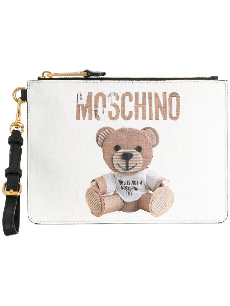 moschino bear clutch