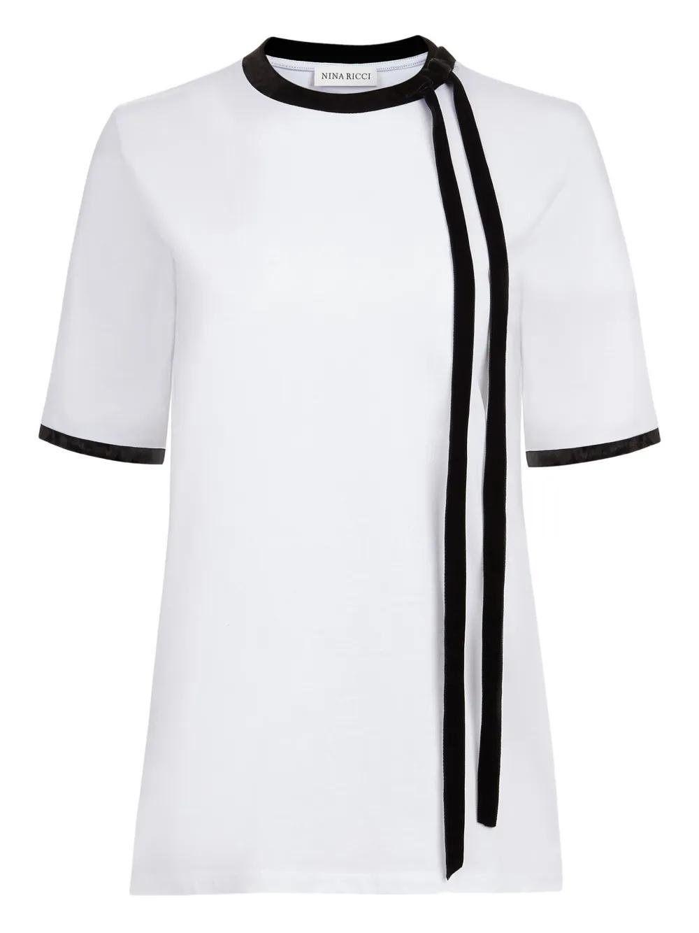 Tシャツ・カットソー NINA RICCI T-SHIRT WITH EMBROIDERED COLLAR Nina Ricci T-shirts for Women | Online Sale up to 70% off | Lyst