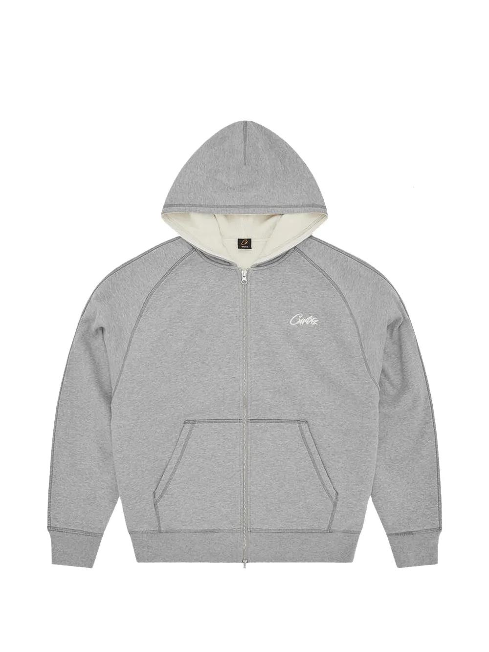 corteiz Thick Stitch Allstarz Zip-Up Hoodie in Grey for Men | Lyst UK