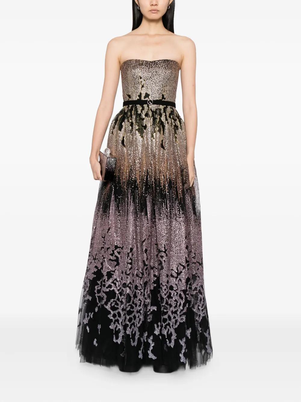 green emerald velvet dress Saiid Kobeisy