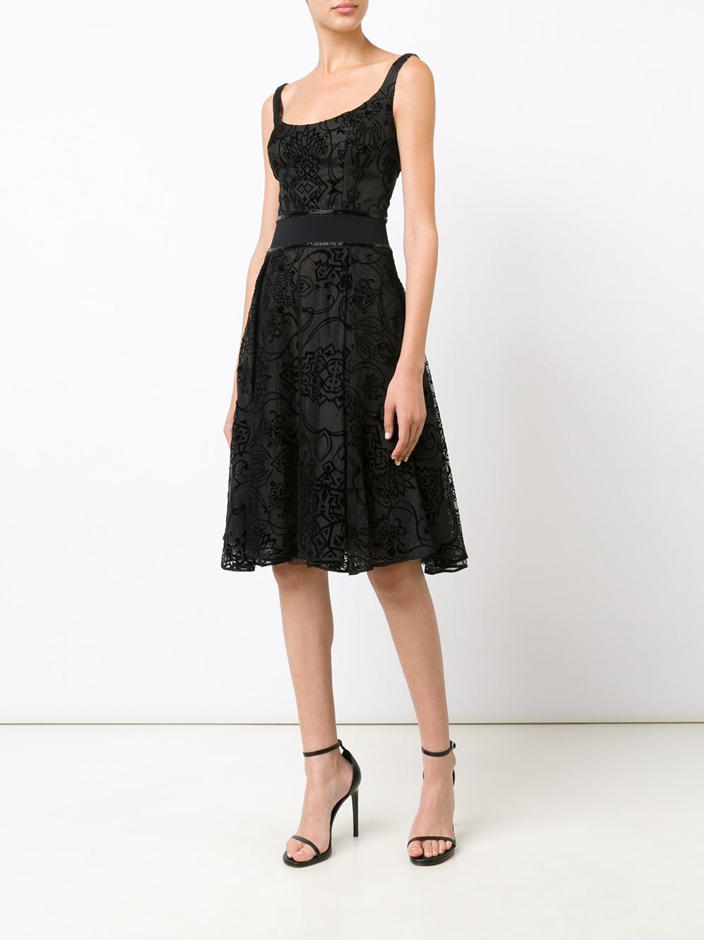 Lyst - Notte By Marchesa Flared Dress in Black