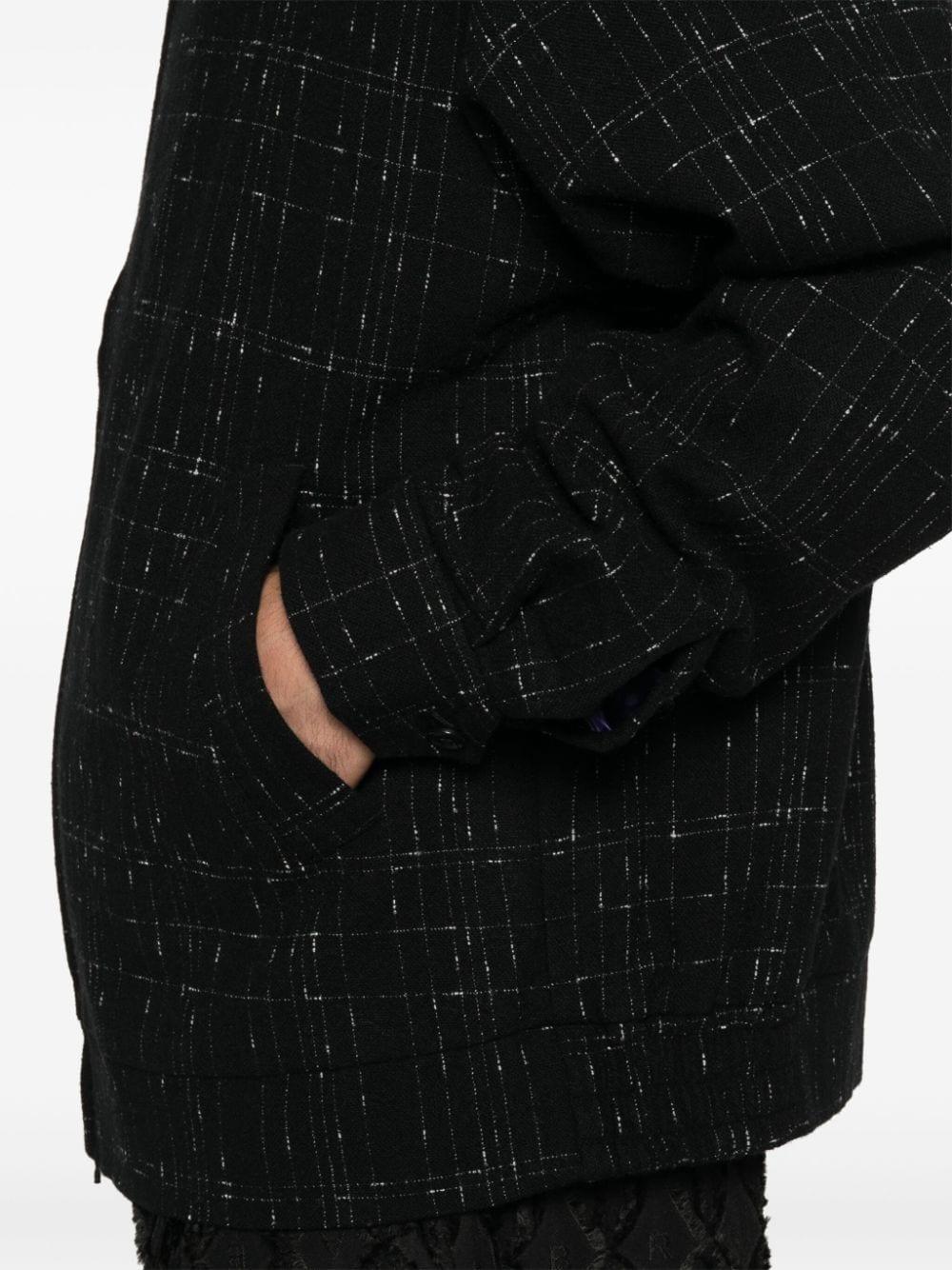 Black checkered jacket online