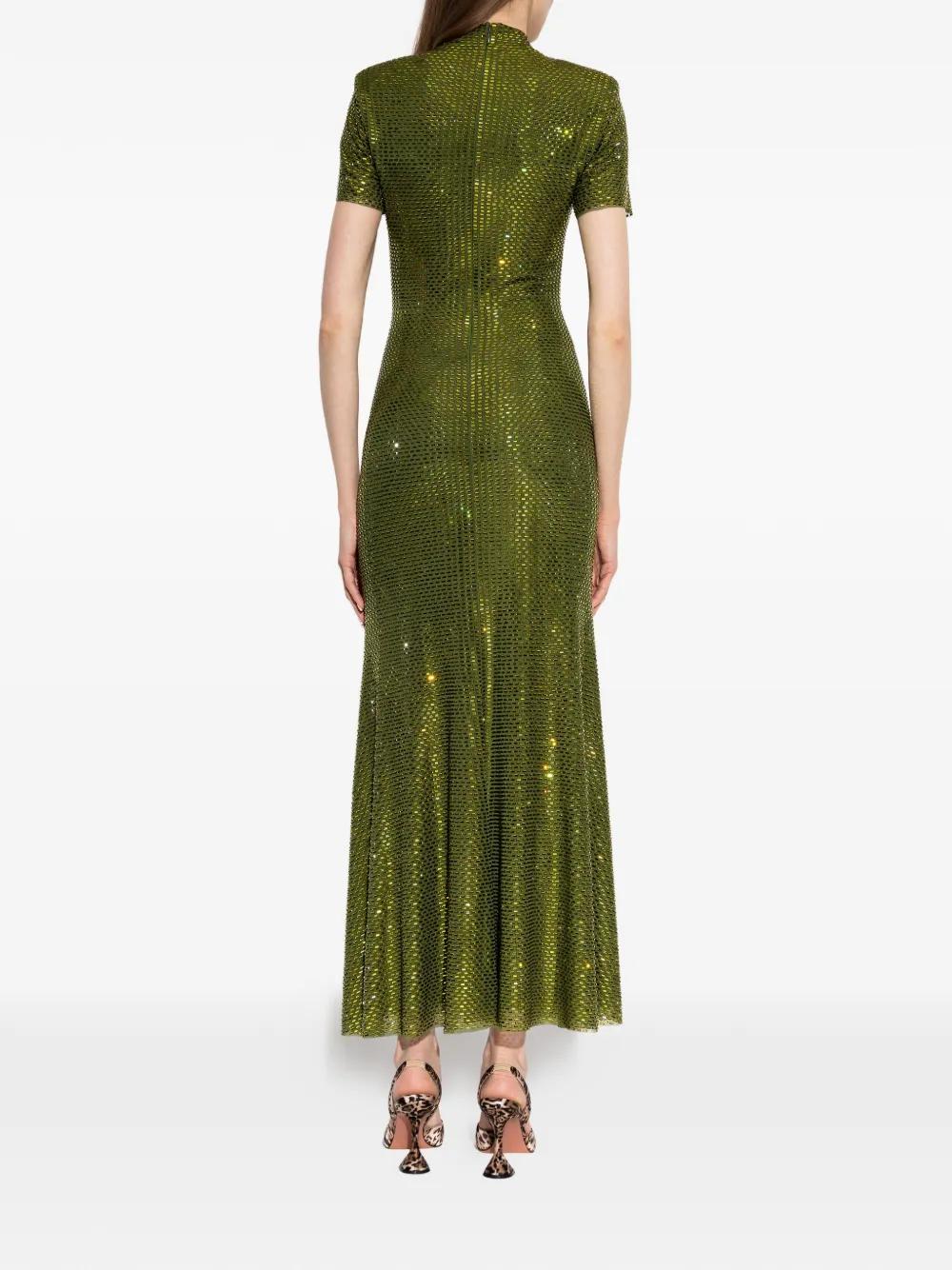 self portrait green rhinestone dress Mint rhinestone strapless maxi dress SELF PORTRAIT Verde main image 1