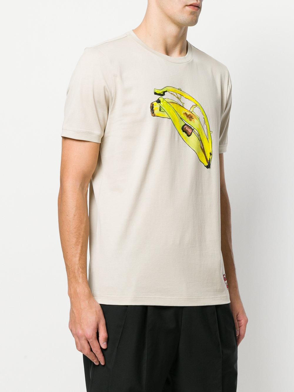 Fendi Cotton Banana Peel Print T-shirt 