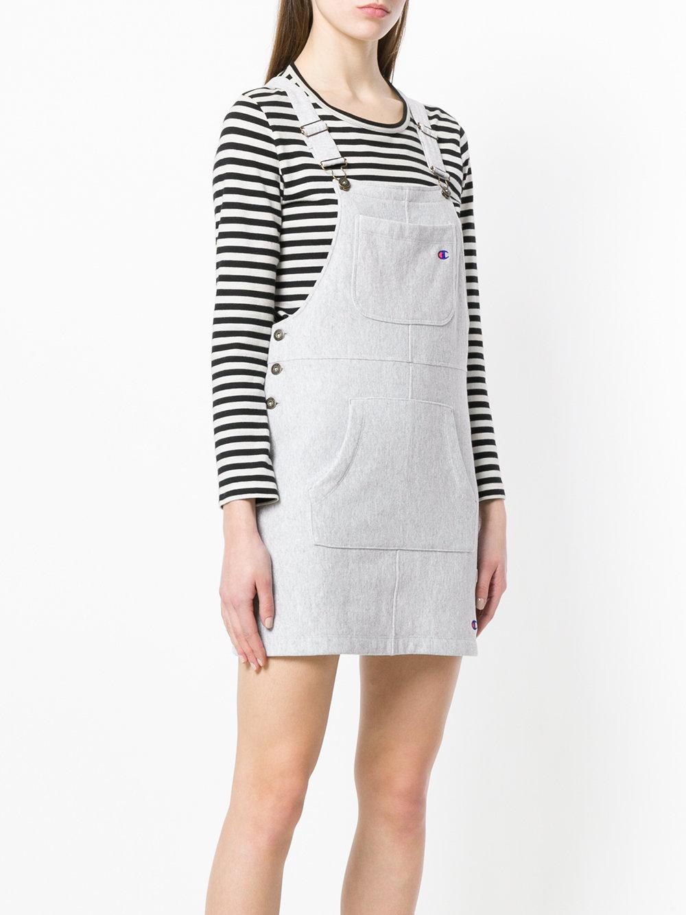 grey dungaree dress