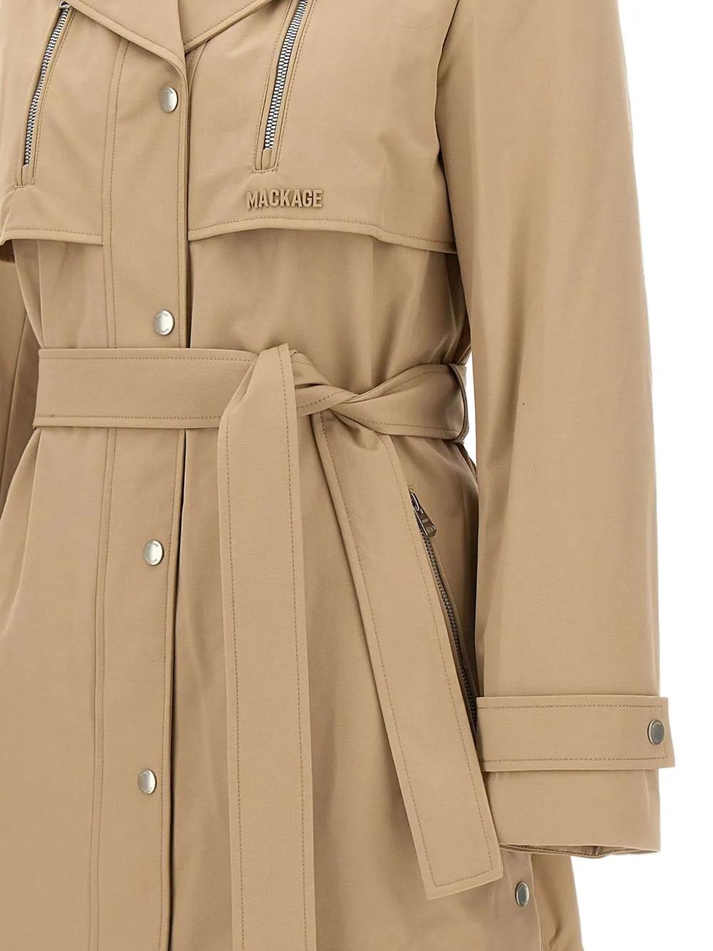 Mackage Siobhan Belted Trench Coat in Natural Lyst UK - Main Image