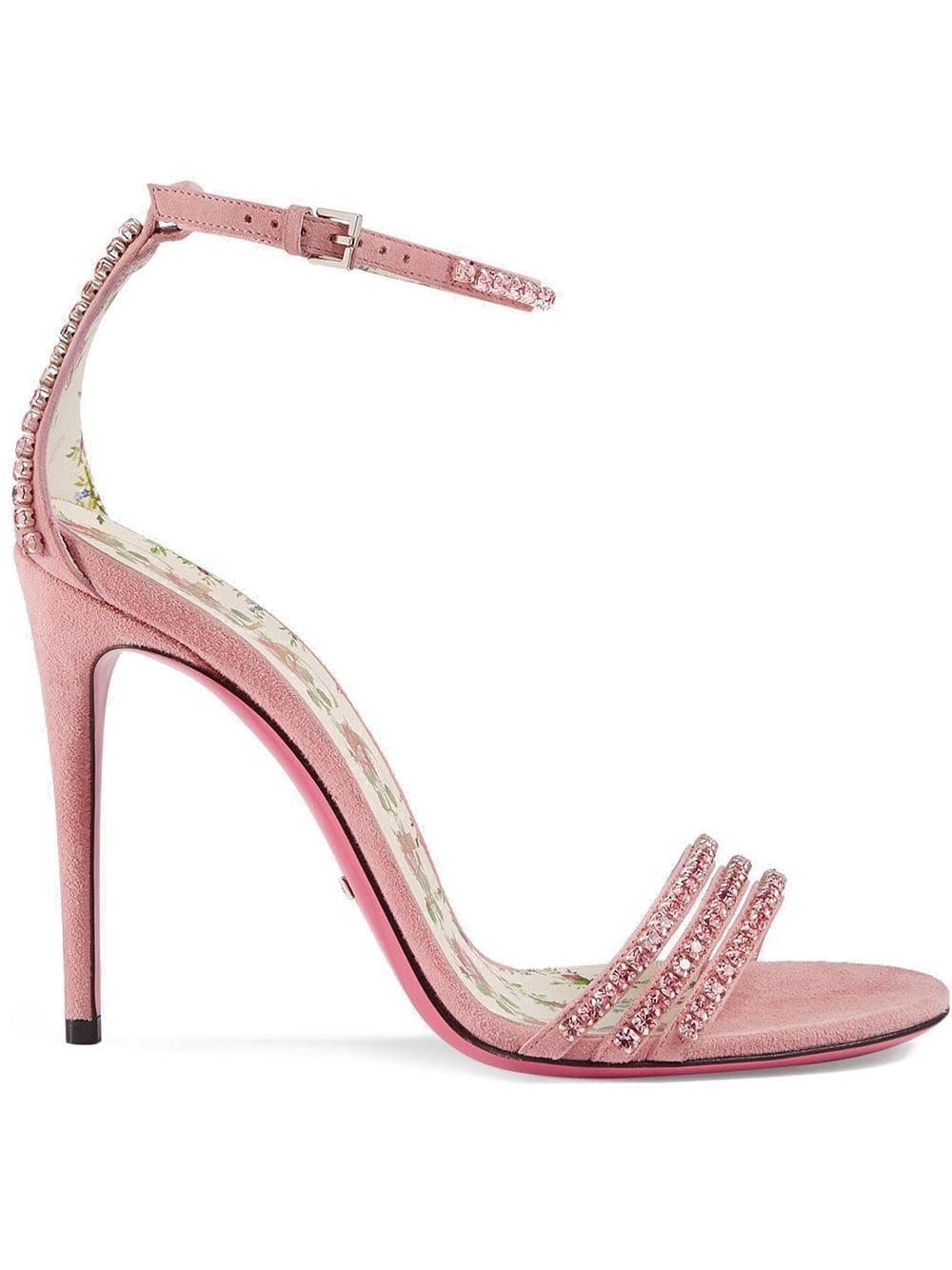 pink gucci heeled sandals