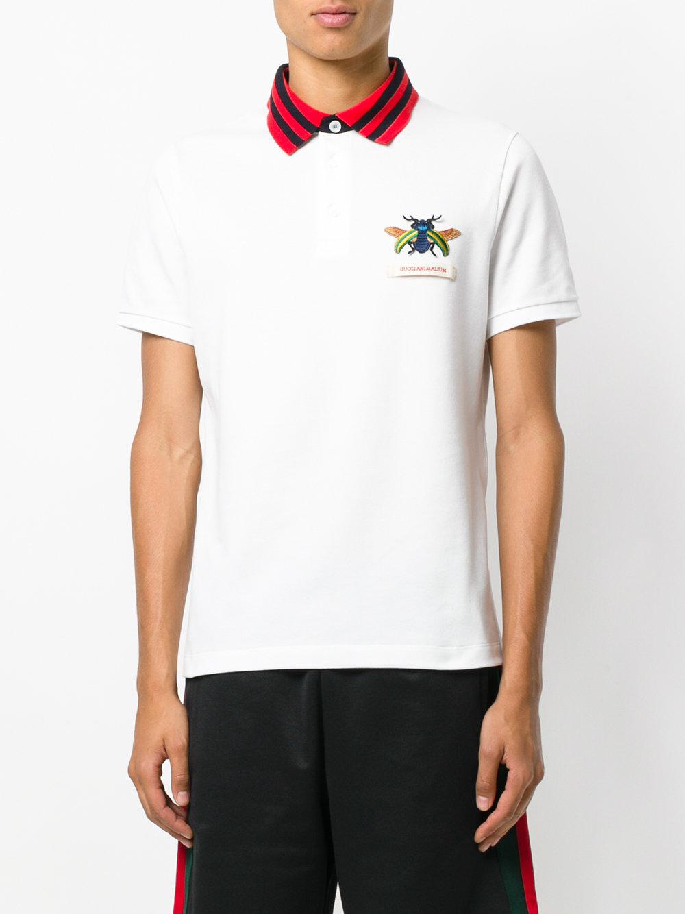 Gucci Animalium Polo Shirt in White for Men | Lyst