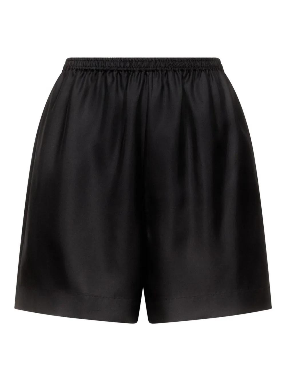 【関税込み】Loulou de Saison ショートパンツ LouLou De Saison デニムショートパンツ | ブラック | FARFETCH JP