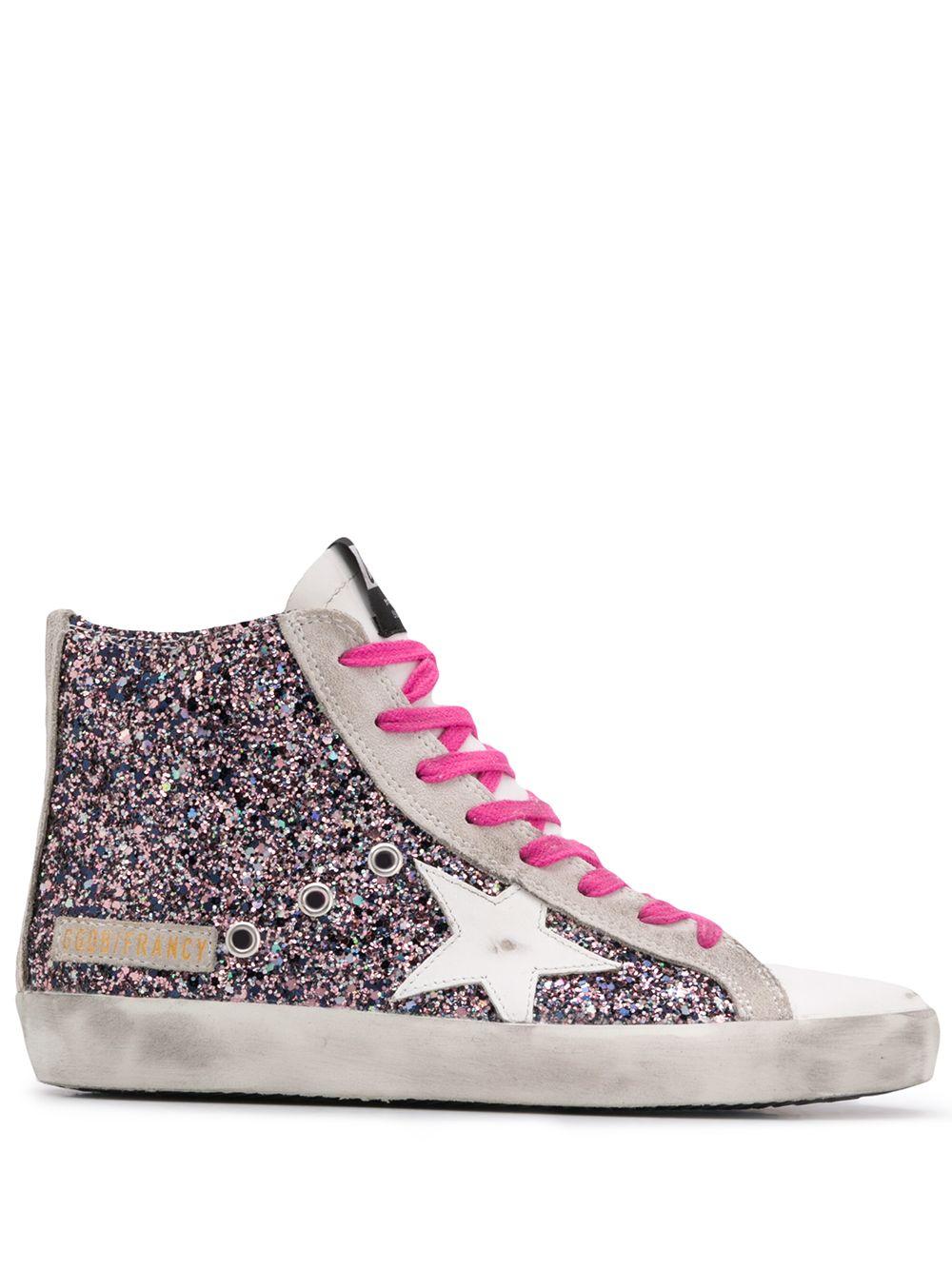 Golden Goose Deluxe Brand Leather Francy Glitter Sneakers in Pink Lyst