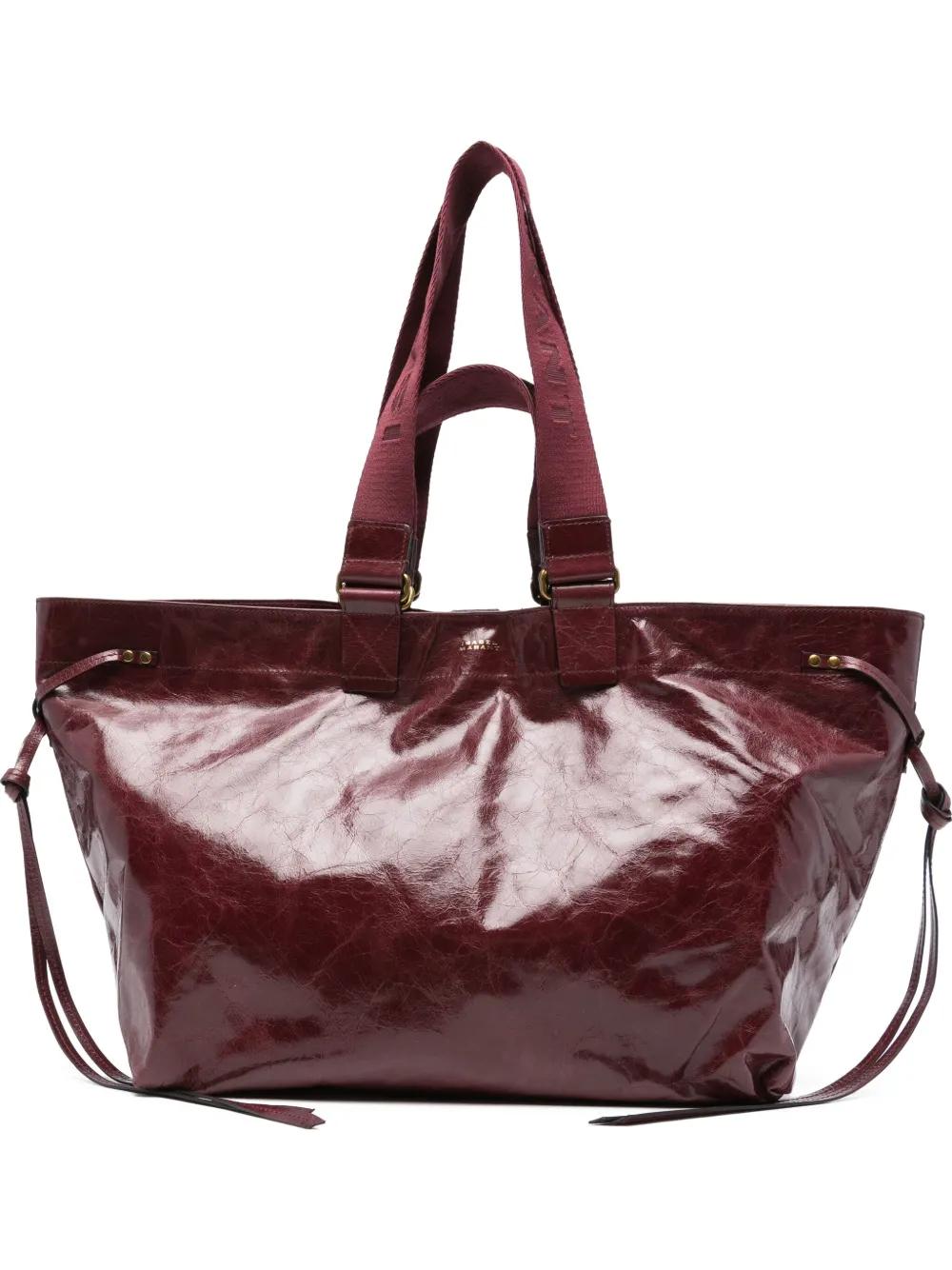 Isabel Marant Wardy Leather Tote Bag in Purple Lyst Canada
