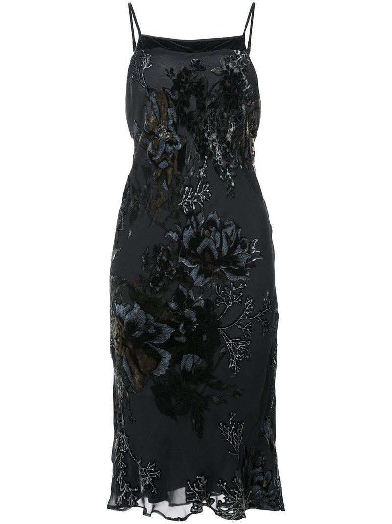 Josie Natori Synthetic Luna Chemise in Black Lyst