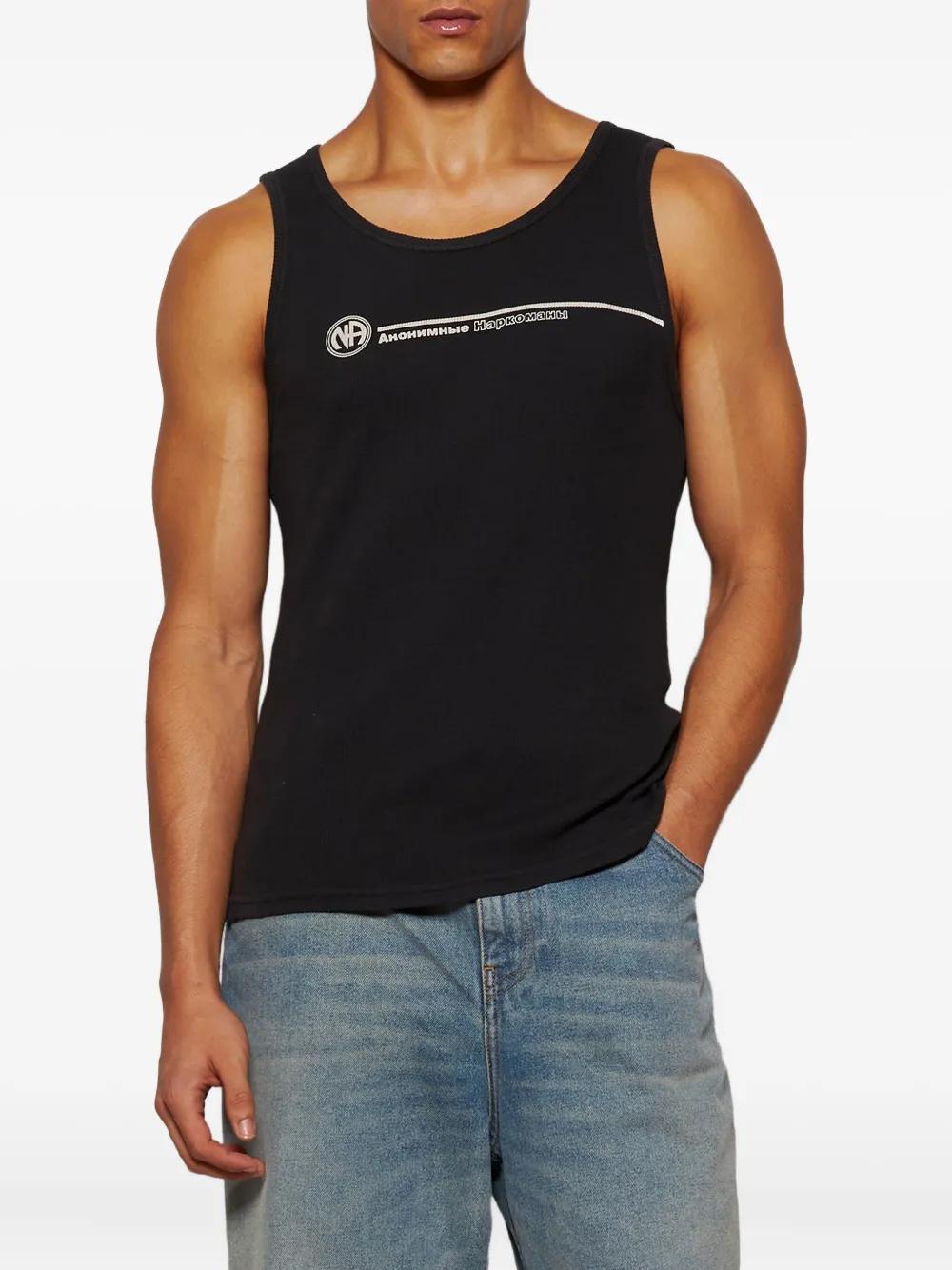 Enfants Riches Deprimes Russian Na Graphic Tank Top in Black for
