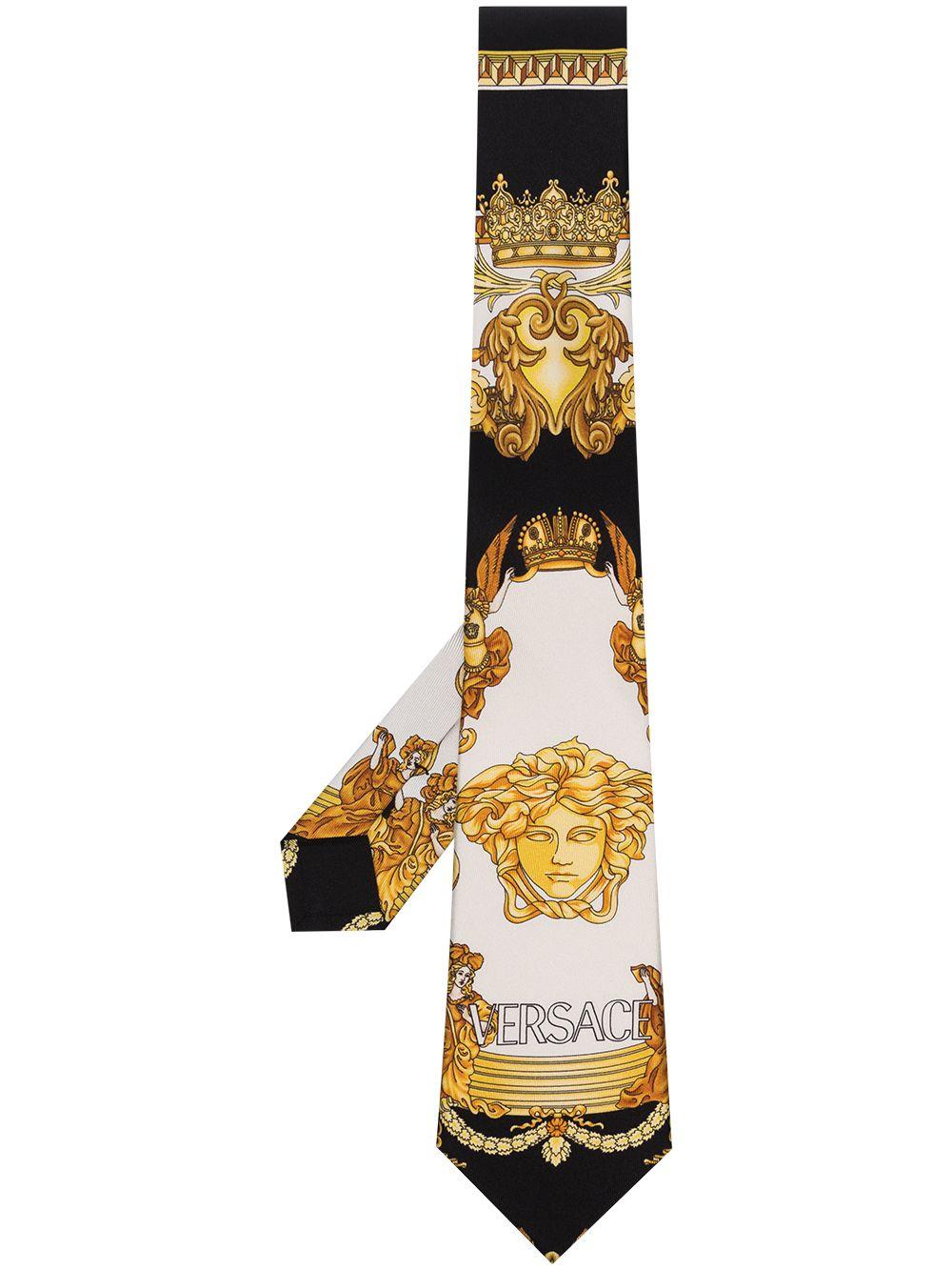 Cravatta Medusa con stampa da Uomo di Versace in Nero | Lyst