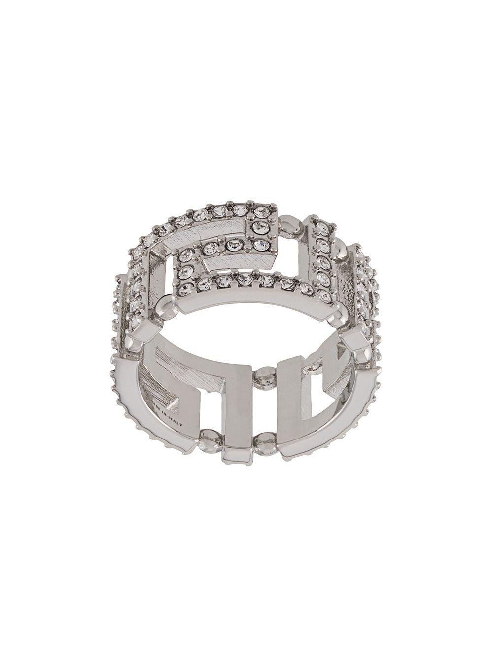 silver versace ring men