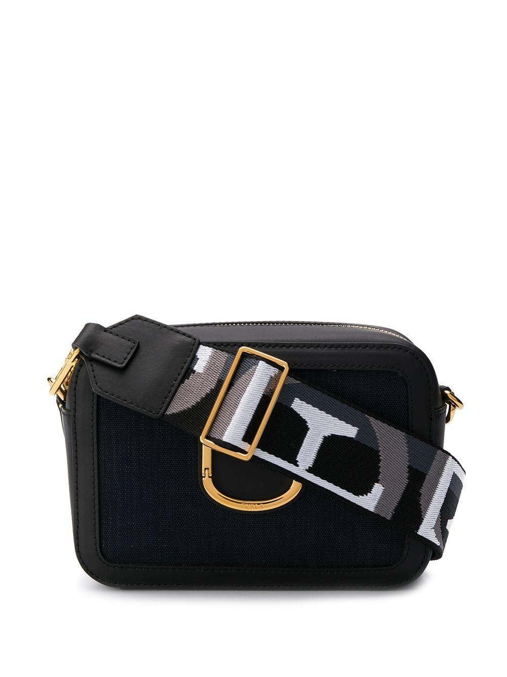 Furla Logo Strap Shoulder Bag in Blue | Lyst