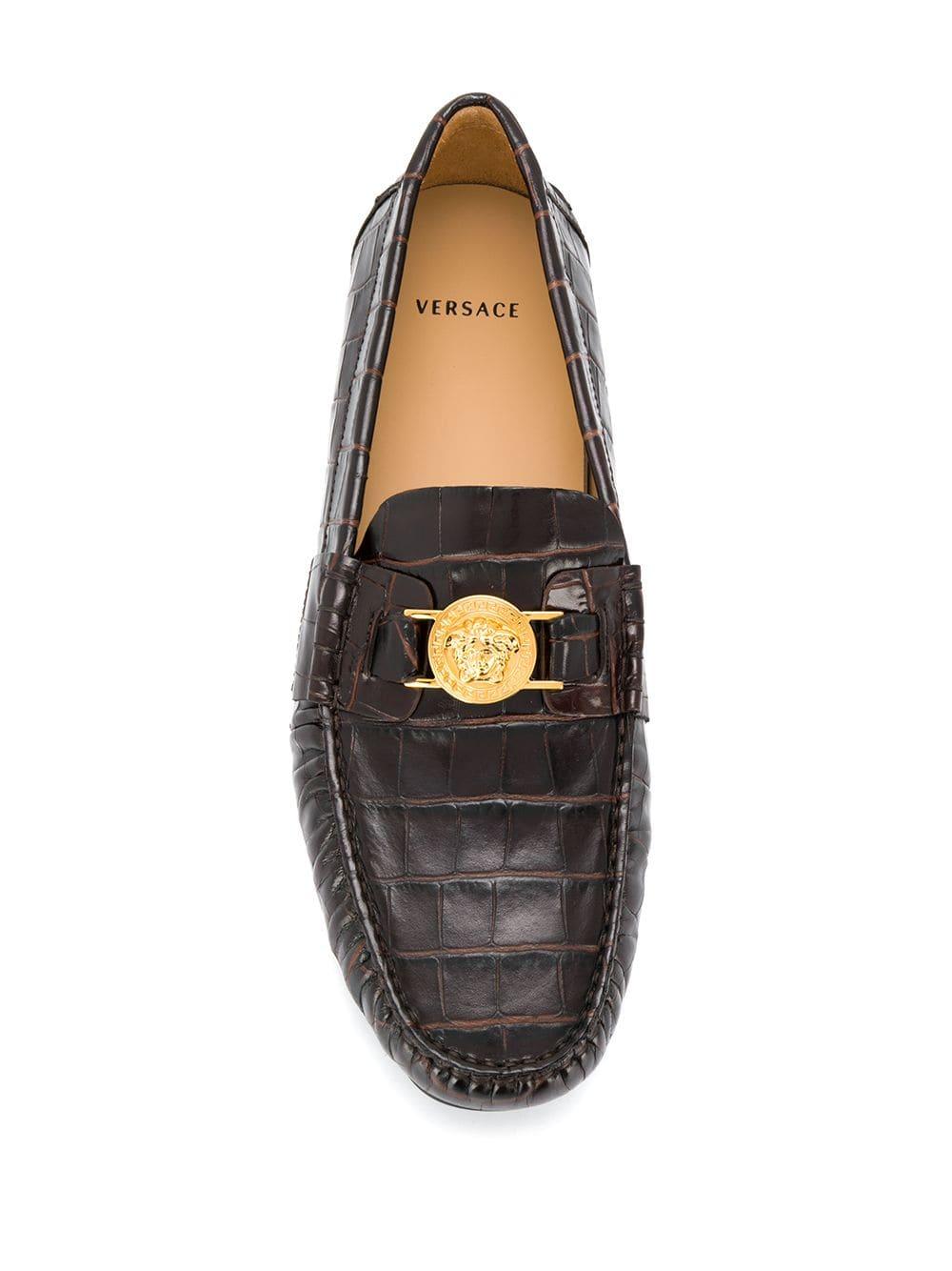 versace alligator shoes