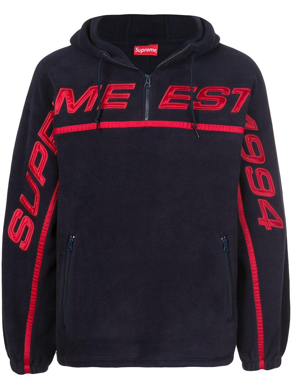 supreme polartec half zip