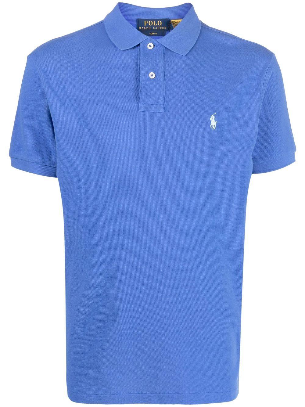 Megalopolis Daar Geplooid Polo Ralph Lauren Embroidered-logo Detail Polo Shirt in Blue for Men | Lyst