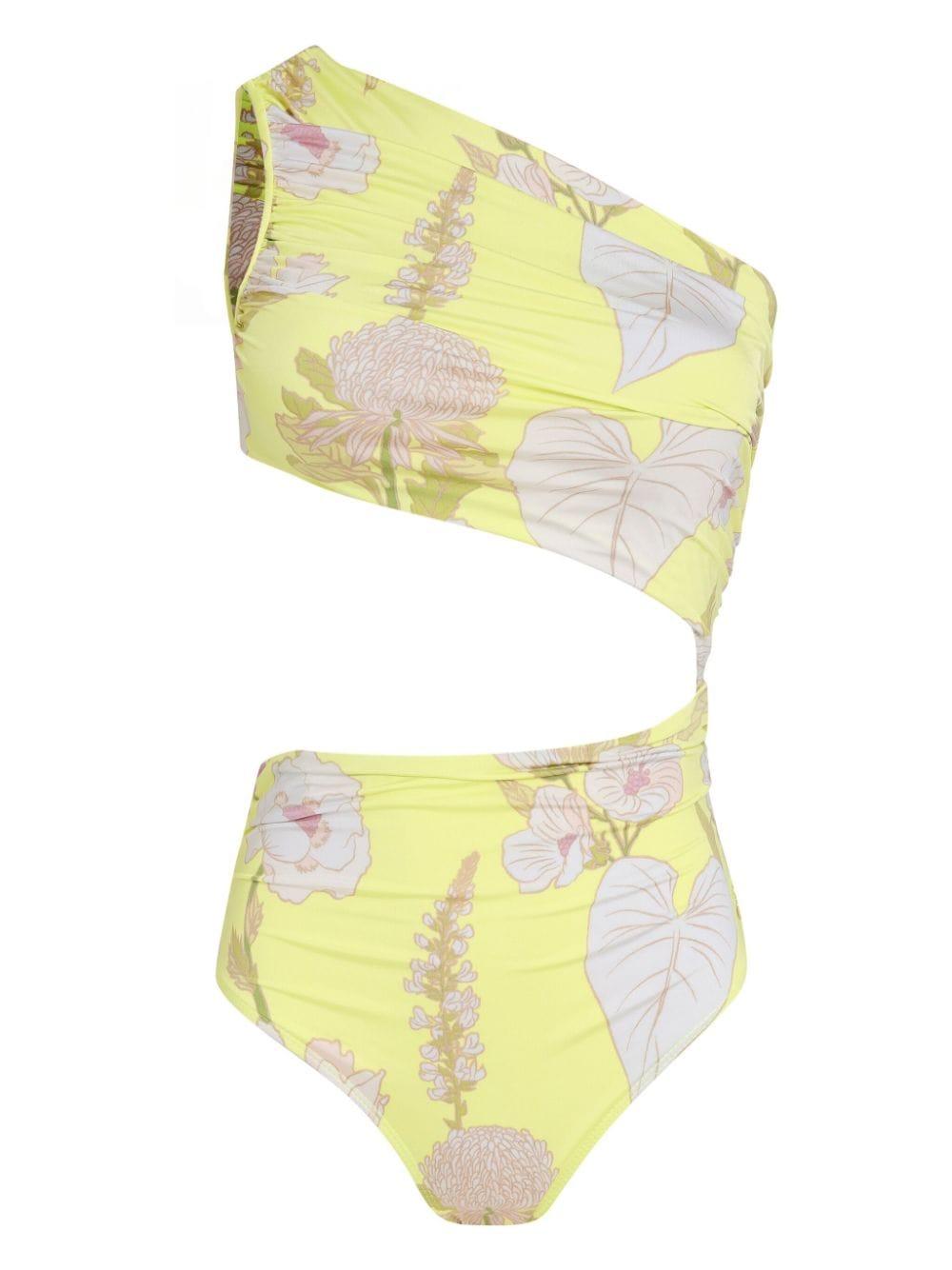 Bardot Bikini in Yellow Baroque Print main image 1