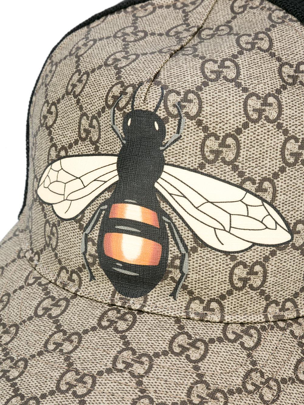 Gucci Cotton Bee Print Gg Supreme 