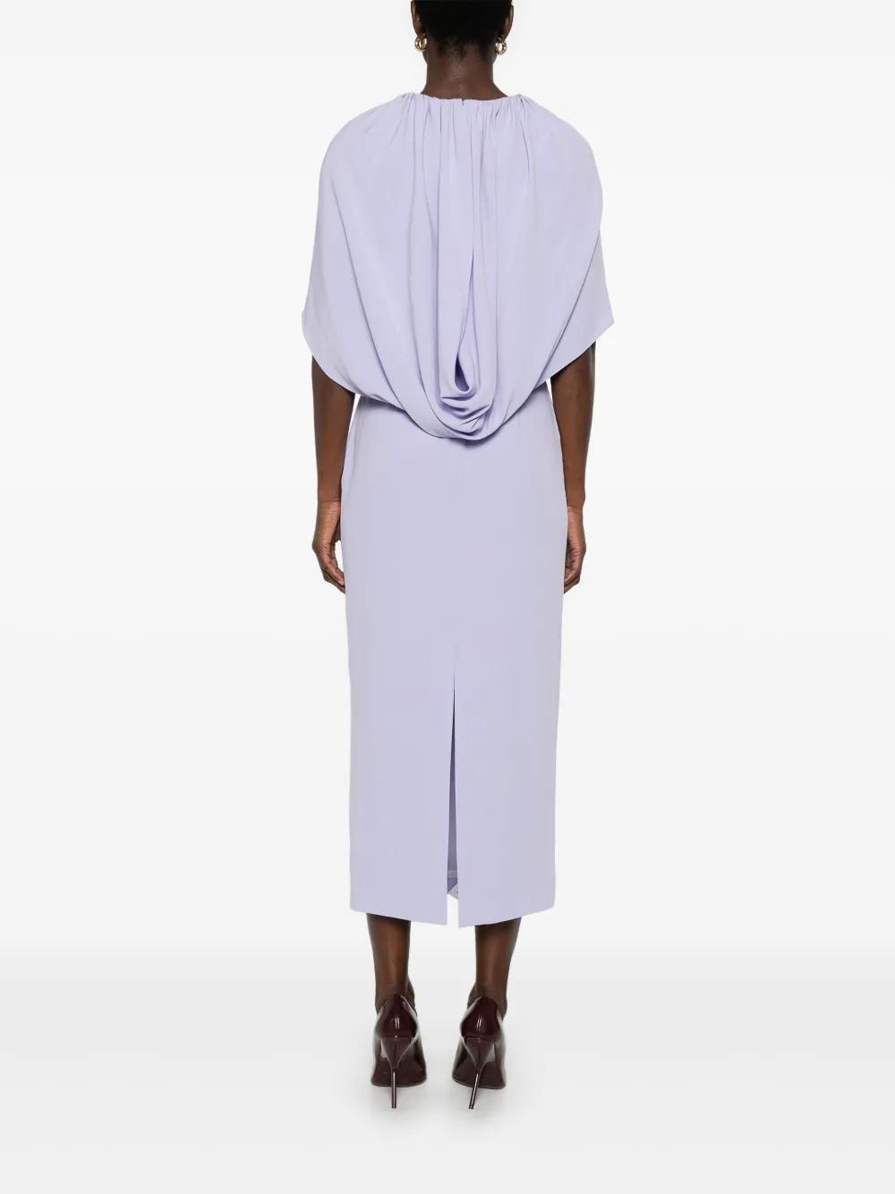 roland mouret purple dress Roland Mouret - Felcourt One-Shoulder Silk-Crepe Dress