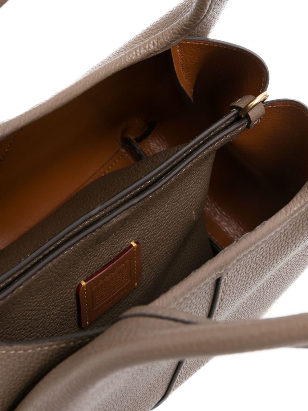 Coach Polished Pebble Leather Lana Shoulder Bag, Dark Stone: Handbags